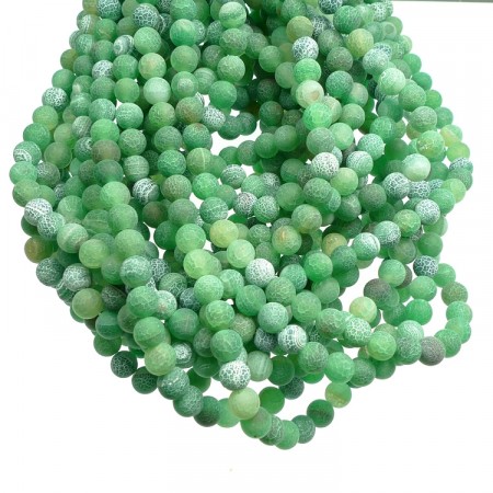 Perler Agat grønne ''frosted''