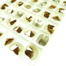 Krystallknapper rivoli square Met sunshine 10mm thumbnail