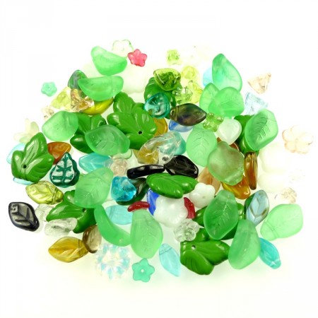 Perler Blomster og blader miks