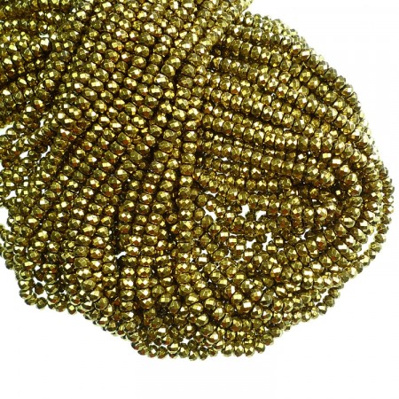 Perler hematitt gull rondeller