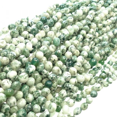 Perler Agat hvit og grønn