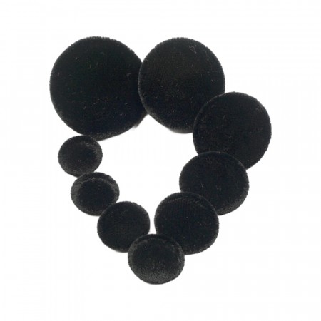 Sorte fløyelsknapper