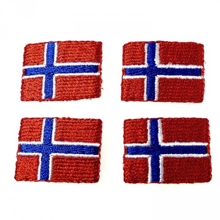 Motiver norske flagg 4 stk