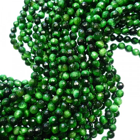 Perler Tigerøye grønn fasett