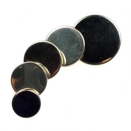 Metallknapper sølvmetall 5