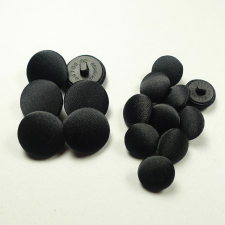 Sorte silkeknapper smoking sett