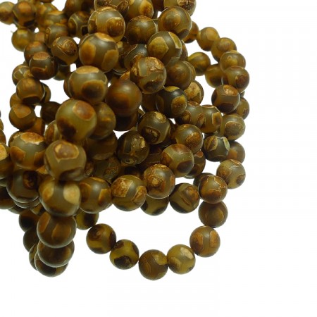 Perler Agat brune med mønster 3
