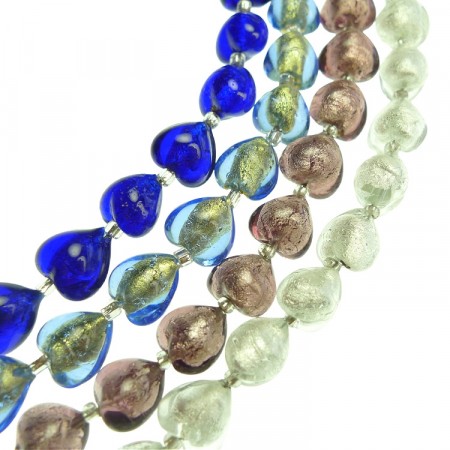 Armbånd med Murano hjerter